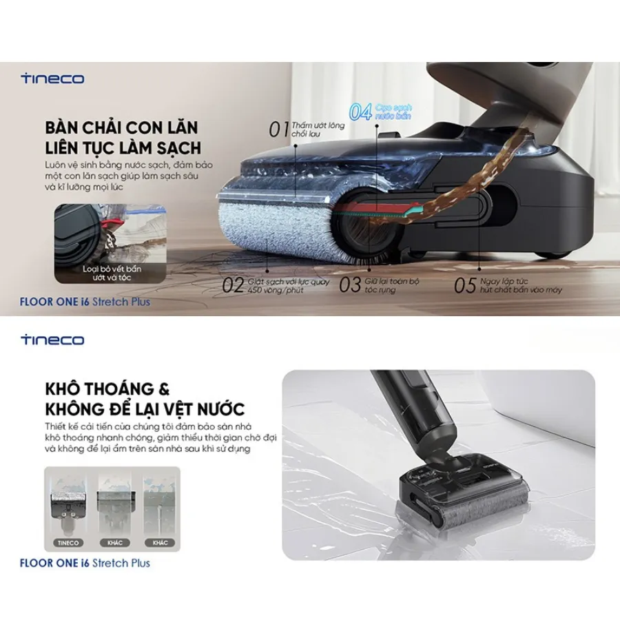 Máy Hút Bụi Lau Sàn Khô Ướt Tineco Floor One I6 Stretch Plus 14 Máy Hút Bụi Lau Sàn Khô Ướt Tineco Floor One I6 Stretch Plus - Akia Smart Home