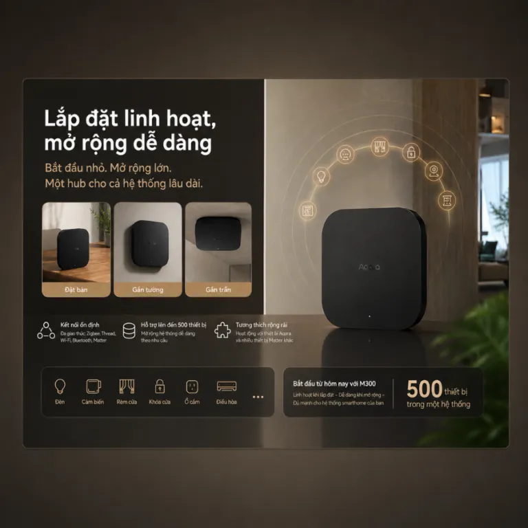 Bộ điều khiển trung tâm Aqara M300 - AKIA Smart Home