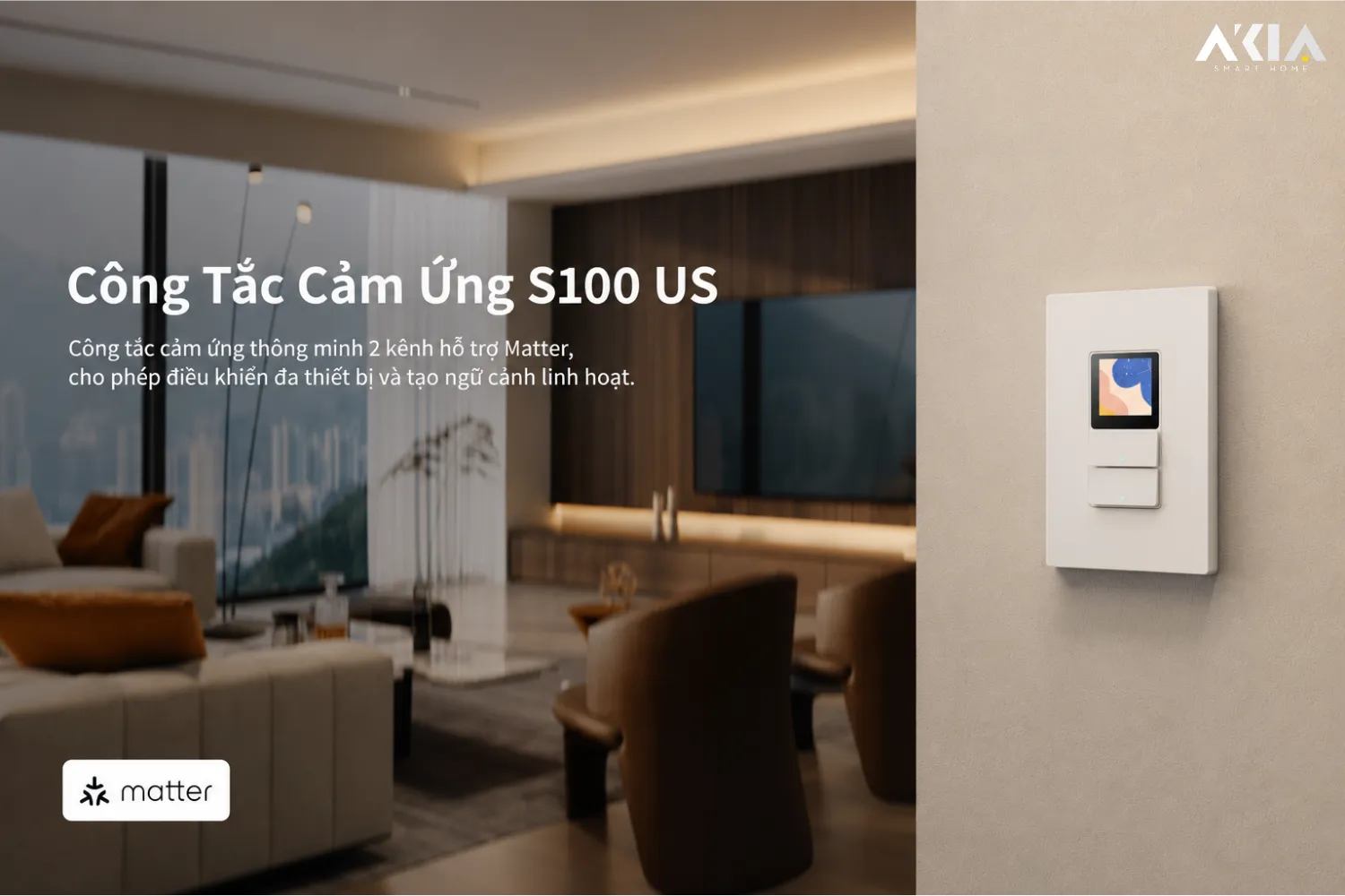 Công Tắc Chữ Nhật Màn Hình Aqara Presence Touchscreen Switch S100 Us 12 Công Tắc Aqara Presence Touchscreen Switch S100 Us - Akia Smart Home