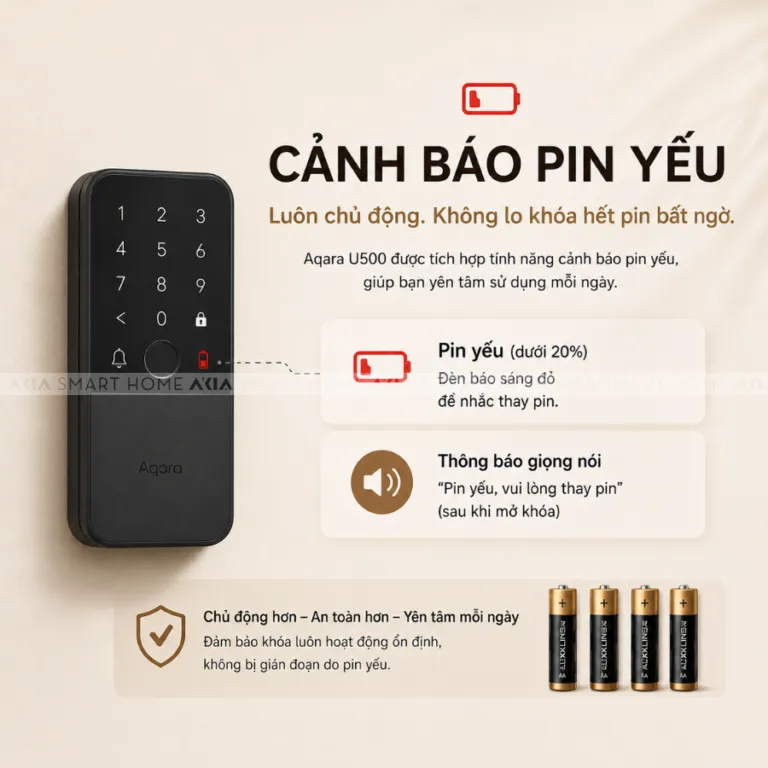 Khóa cửa thông minh Aqara U500 Phù Hợp Nhiều Loại Cửa – Gate Lock U500 (cửa cổng) - AKIA Smart Home