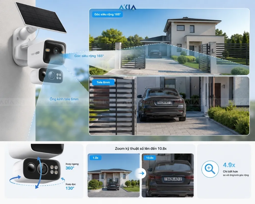 Camera An Ninh Ngoài Trời Ống Kính Kép Tapo C645D Kit 9 Camera An Ninh Ngoài Trời Ống Kính Kép Tapo C645D Kit - Akia Smart Home