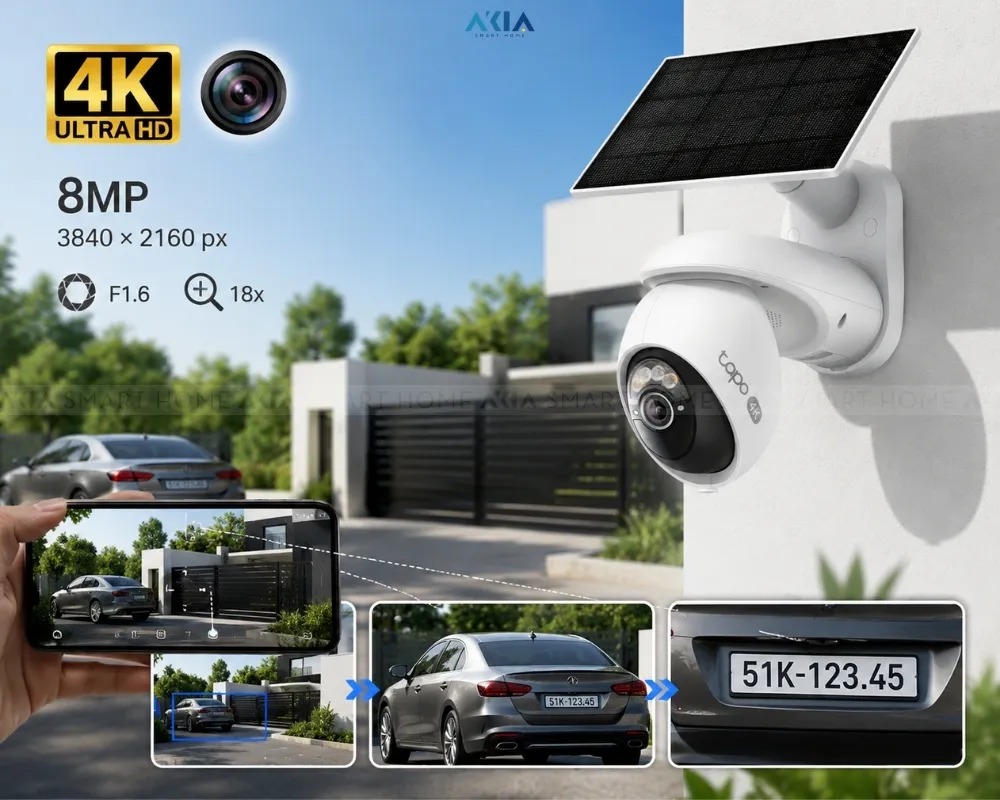 Camera Ngoài Trời Tapo C660 Kit - Kèm Pin Năng Lượng Mặt Trời 12 Camera Ngoài Trời Tapo C660 Kit – Camera An Ninh 4K Xoay Quét, Pin &Amp; Năng Lượng Mặt Trời - Akia Smart Home