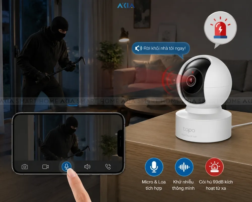 Camera Wifi Trong Nhà Ai Tapo C232 12 Camera Trong Nhà Wifi Ai Tapo C232 - Akia Smart Home