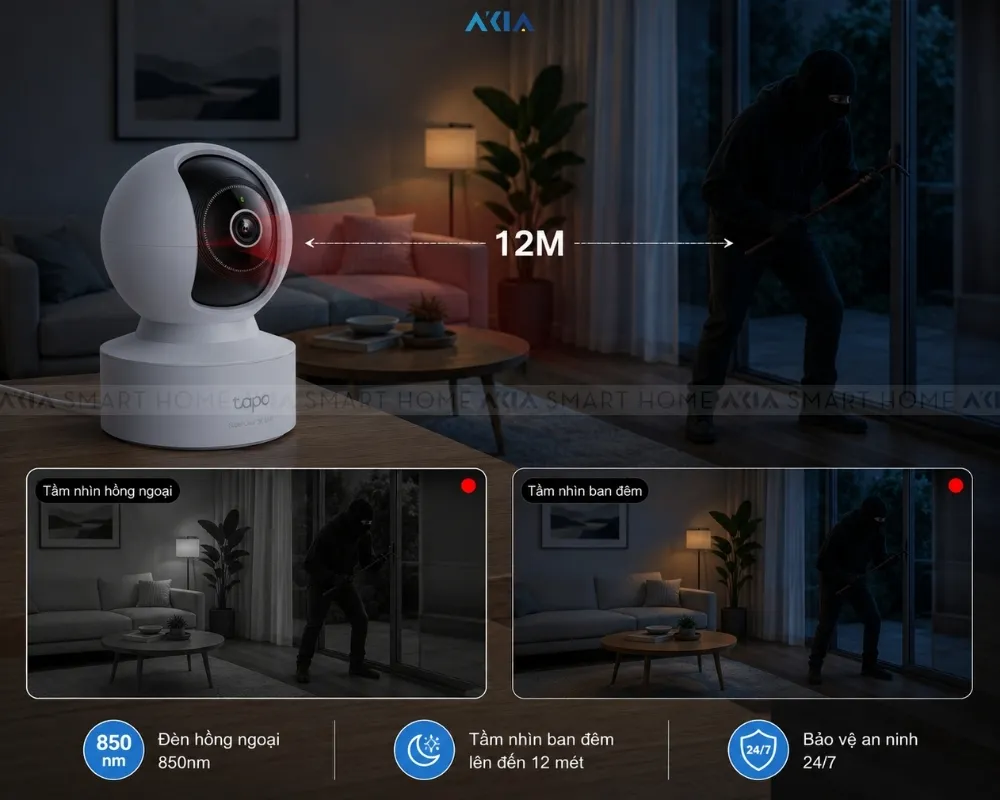 Camera Wifi Trong Nhà Ai Tapo C232 13 Camera Trong Nhà Wifi Ai Tapo C232 - Akia Smart Home