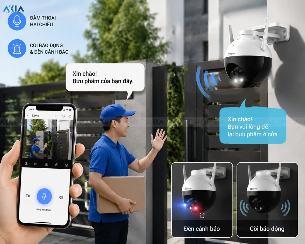 Camera Wifi Ezviz C8W 4Mp - 4Mp Có Màu Ban Đêm 15 Camera Wifi Ip Quay Quét Ezviz C8W 4Mp - Akia Smart Home