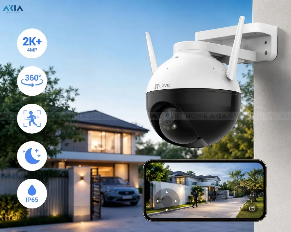 Camera Wifi Ezviz C8W 4Mp - 4Mp Có Màu Ban Đêm 10 Camera Wifi Ip Quay Quét Ezviz C8W 4Mp - Akia Smart Home