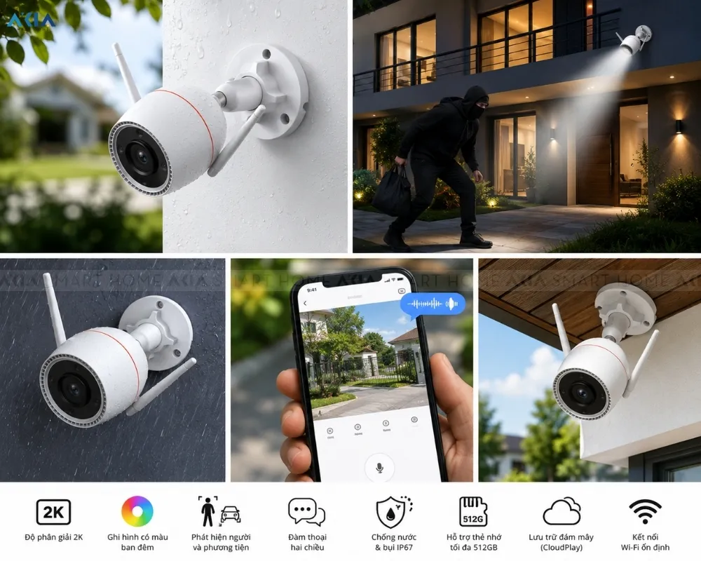 Camera Wifi Ngoài Trời Ezviz H3C 3Mp 10 Camera Wifi Ngoài Trời 3Mp Ezviz H3C - Akia Smart Home