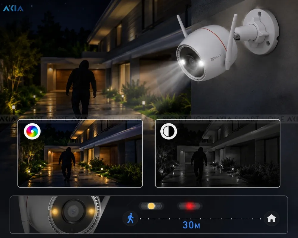 Camera Wifi Ngoài Trời Ezviz H3C 3Mp 12 Camera Wifi Ngoài Trời 3Mp Ezviz H3C - Akia Smart Home