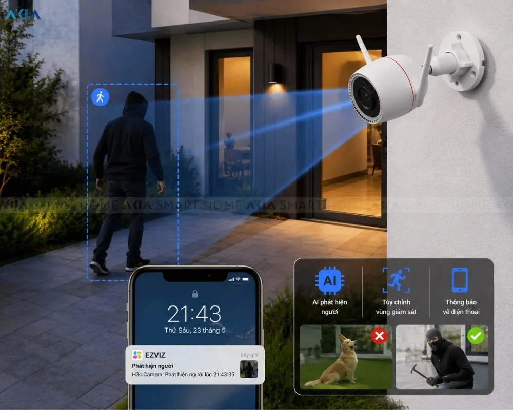 Camera Wifi Ngoài Trời Ezviz H3C 3Mp 13 Camera Wifi Ngoài Trời 3Mp Ezviz H3C - Akia Smart Home