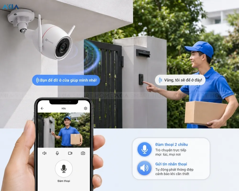 Camera Wifi Ngoài Trời Ezviz H3C 3Mp 14 Camera Wifi Ngoài Trời 3Mp Ezviz H3C - Akia Smart Home