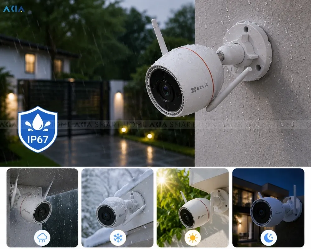 Camera Wifi Ngoài Trời Ezviz H3C 3Mp 15 Camera Wifi Ngoài Trời 3Mp Ezviz H3C - Akia Smart Home