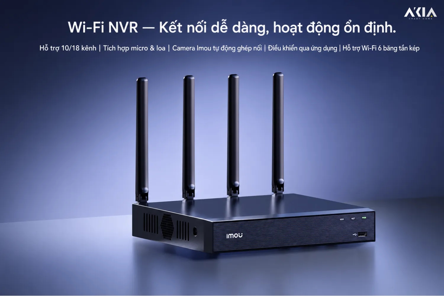 Đầu Ghi Wifi 10 Kênh Imou Nvr-N110W-8A0E 13 Đầu Ghi Wifi 10 Kênh Imou Nvr-N110W-8A0E - Akia Smart Home