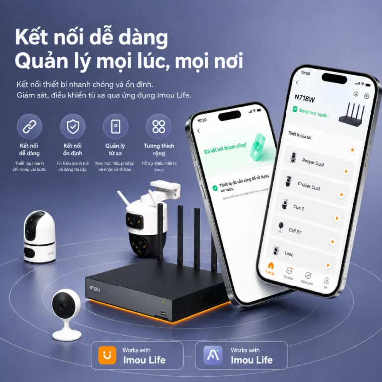 Đầu ghi Wifi 10 kênh IMOU NVR-N110W-8A0E | AKIA