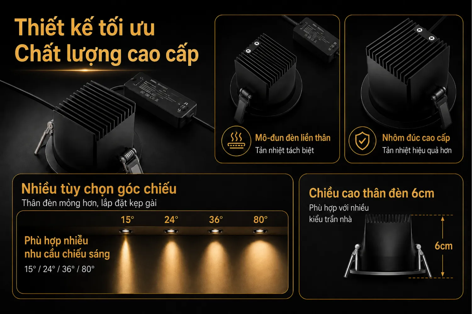 Đèn Âm Trần Downlight Aqara T2 Lite 24 Đèn Âm Trần Downlight Aqara T2 Lite - Akia Smart Home