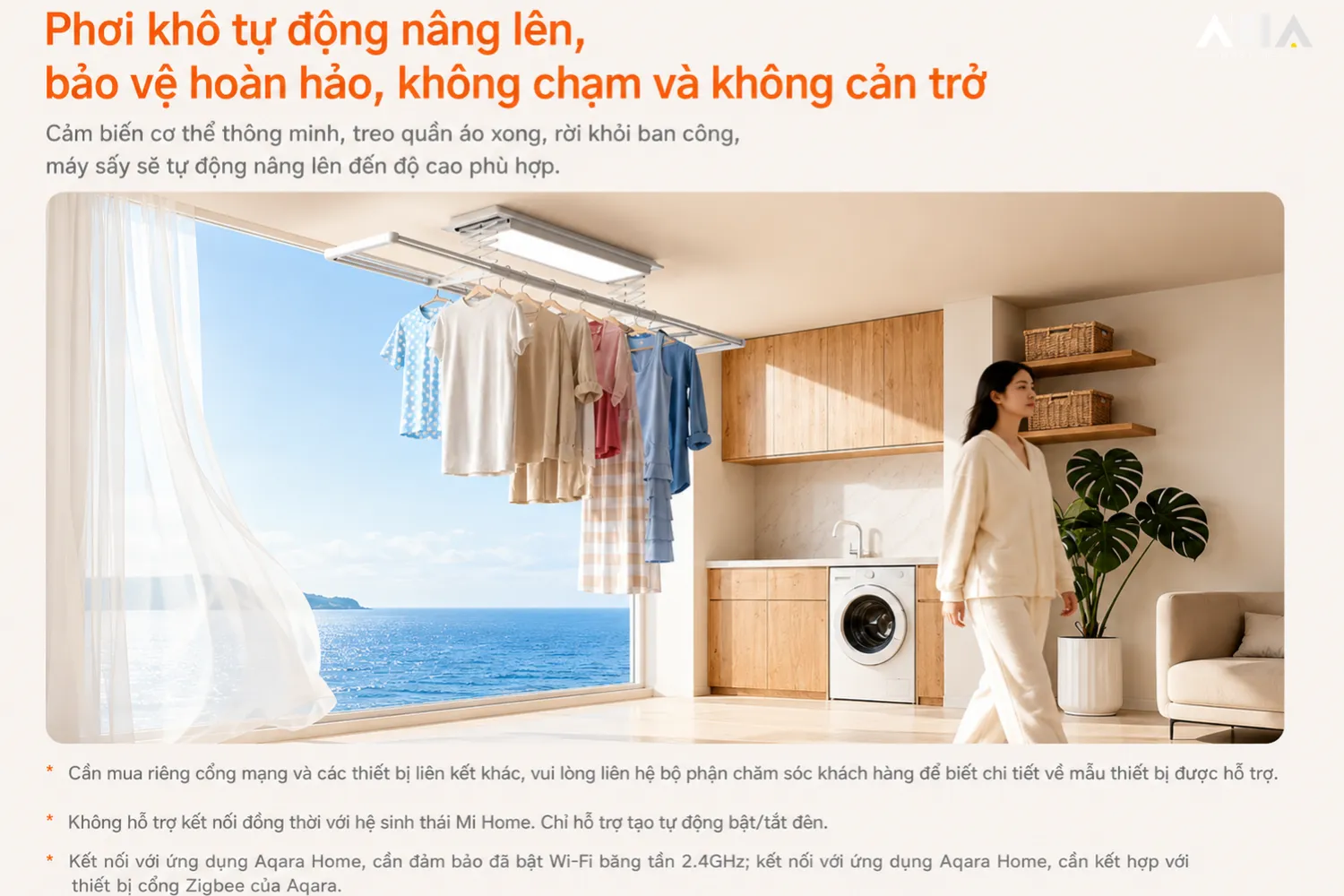Giàn Phơi Thông Minh Âm Trần Aqara C100 15 Giàn Phơi Thông Minh Âm Trần Aqara C100 - Akia Smart Home