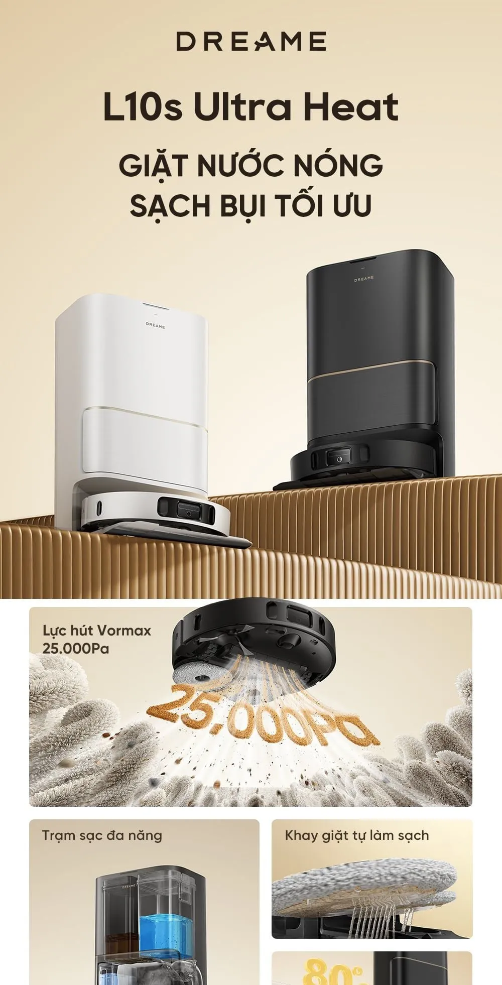 Robot Hút Bụi Lau Sàn Dreame L10S Ultra Heat 12 Robot Hút Bụi Lau Sàn Dreame L10S Ultra Heat