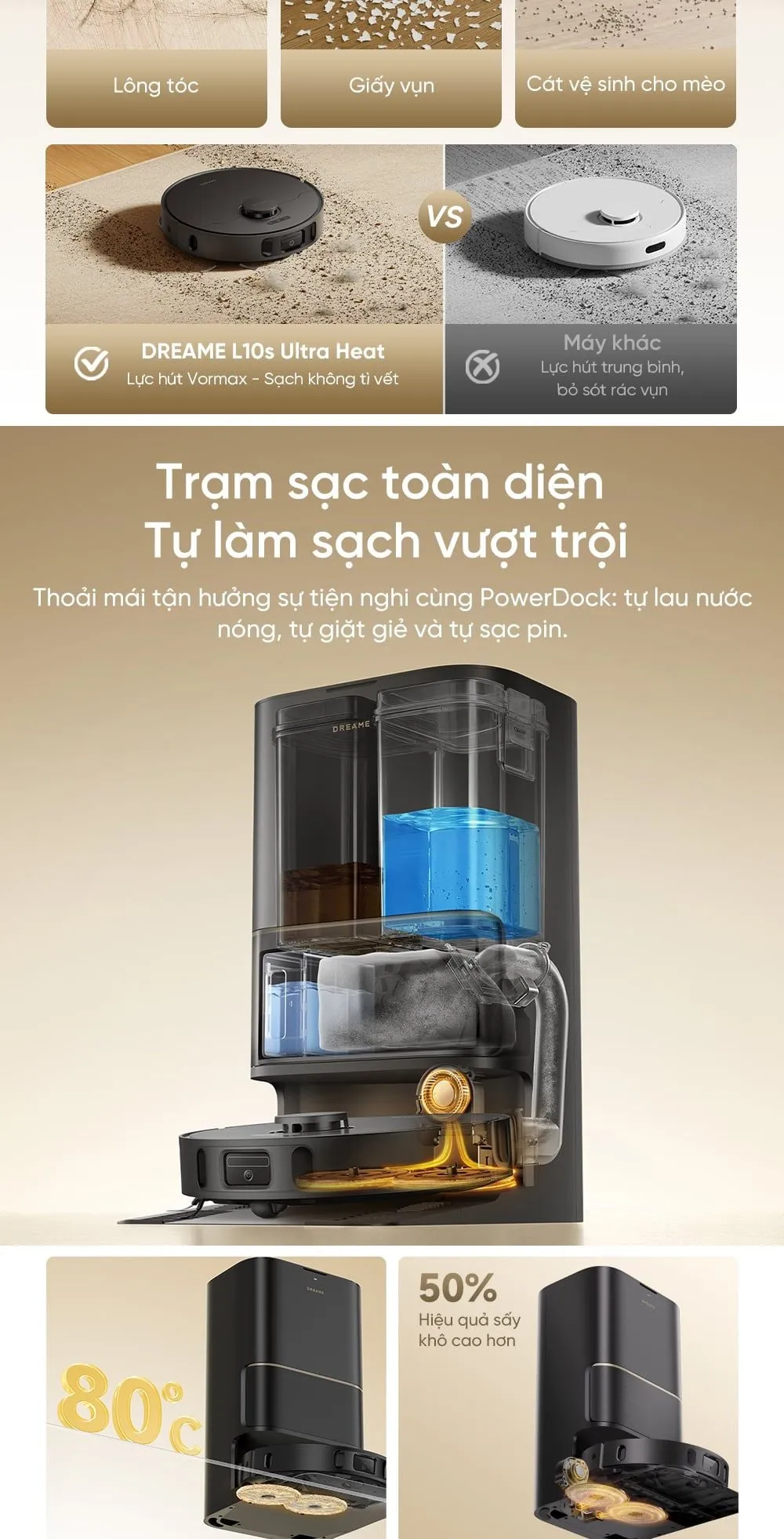 Robot Hút Bụi Lau Sàn Dreame L10S Ultra Heat 14 Robot Hút Bụi Lau Sàn Dreame L10S Ultra Heat