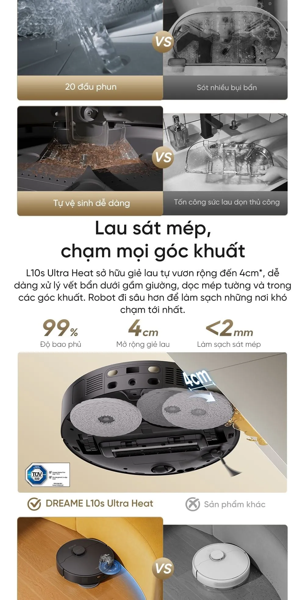 Robot Hút Bụi Lau Sàn Dreame L10S Ultra Heat 16 Robot Hút Bụi Lau Sàn Dreame L10S Ultra Heat