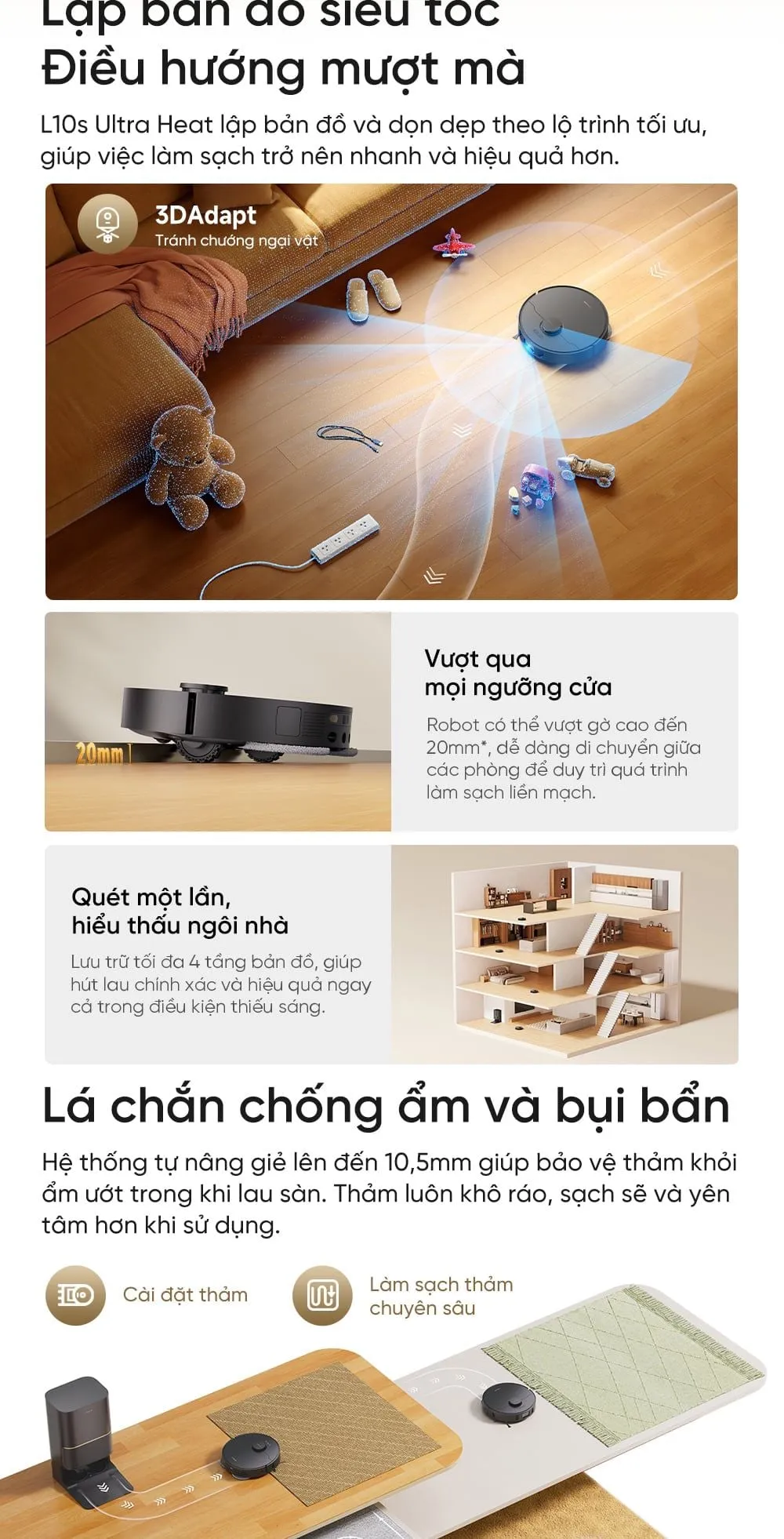 Robot Hút Bụi Lau Sàn Dreame L10S Ultra Heat 19 Robot Hút Bụi Lau Sàn Dreame L10S Ultra Heat