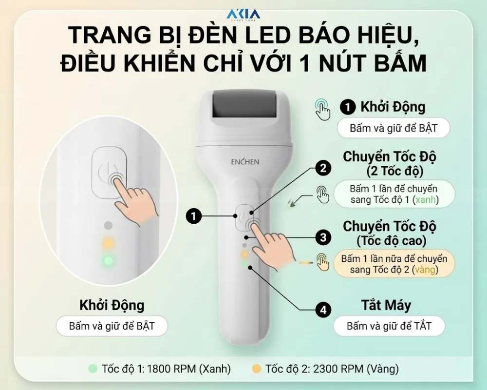 Máy Chà Gót Chân Enchen Rock 2 10 Máy Chà Gót Chân Enchen Rock 2 - Akia Smart Home