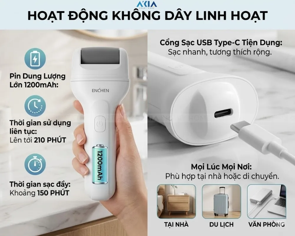 Máy Chà Gót Chân Enchen Rock 2 11 Máy Chà Gót Chân Enchen Rock 2 - Akia Smart Home