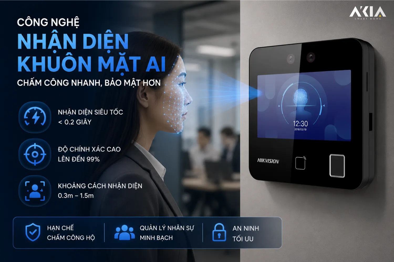 Máy Chấm Công Khuôn Mặt Hikvision Sh-K1T9343Mfwx 8 Máy Chấm Công Khuôn Mặt Hikvision Sh-K1T9343Mfwx - Akia Smart Home