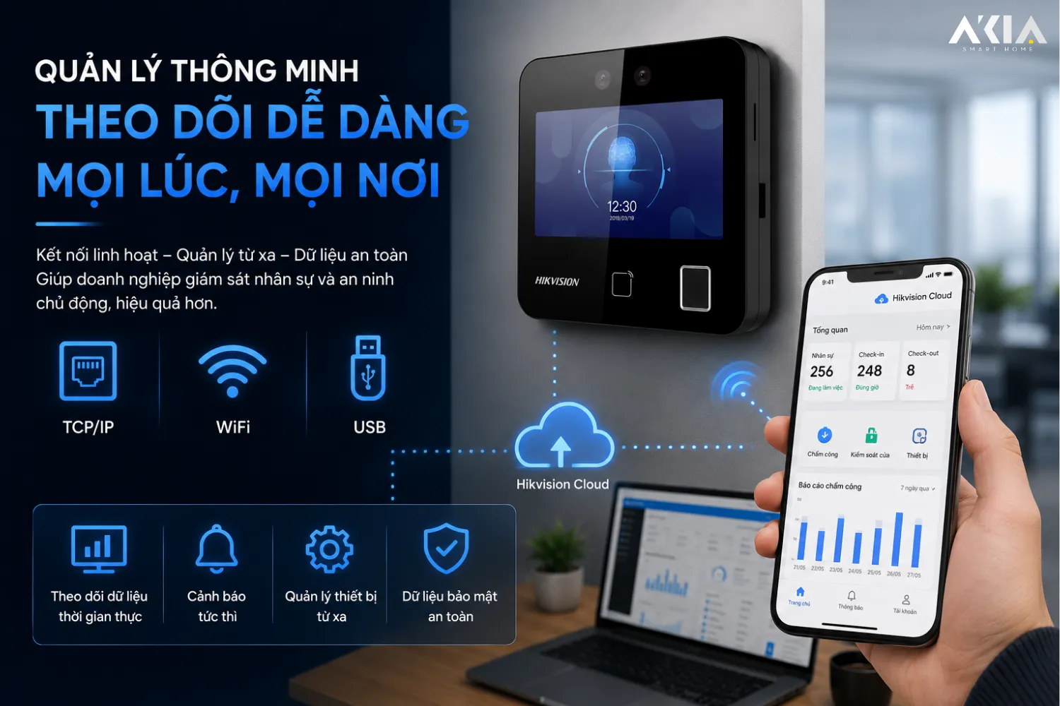 Máy Chấm Công Khuôn Mặt Hikvision Sh-K1T9343Mfwx 10 Máy Chấm Công Khuôn Mặt Hikvision Sh-K1T9343Mfwx - Akia Smart Home
