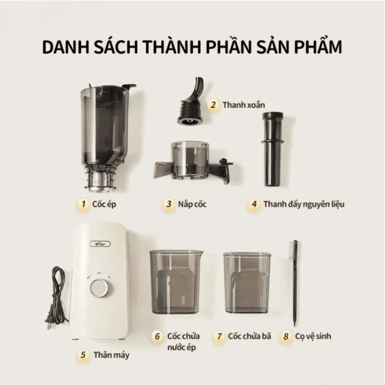 Máy ép chậm Bear SJ-4H01T | AKIA