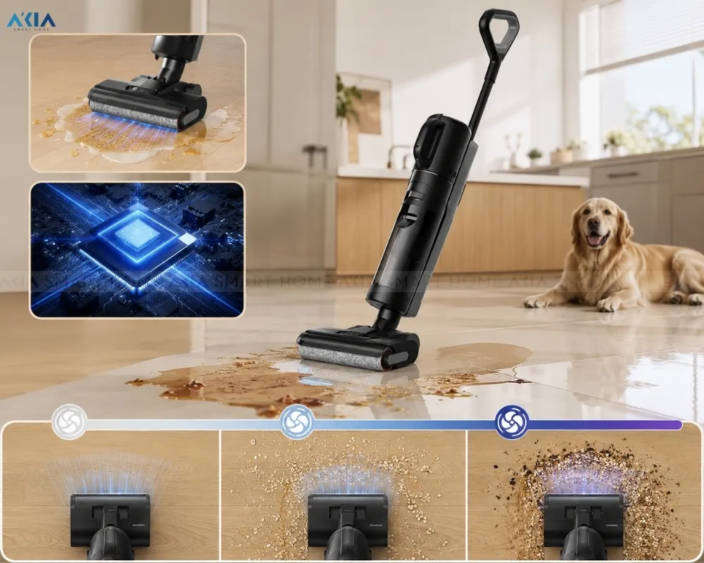 Máy Hút Bụi Lau Nhà Cầm Tay Đa Năng Dreame H12 Dual 12 Máy Hút Bụi Lau Nhà Cầm Tay Đa Năng Dreame H12 Dual - Akia Smart Home