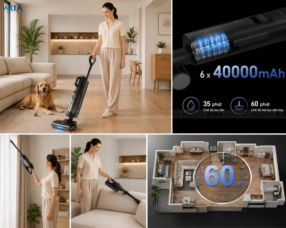 Máy Hút Bụi Lau Nhà Cầm Tay Đa Năng Dreame H12 Dual 16 Máy Hút Bụi Lau Nhà Cầm Tay Đa Năng Dreame H12 Dual - Akia Smart Home