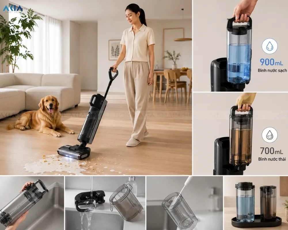 Máy Hút Bụi Lau Nhà Cầm Tay Đa Năng Dreame H12 Dual 17 Máy Hút Bụi Lau Nhà Cầm Tay Đa Năng Dreame H12 Dual - Akia Smart Home