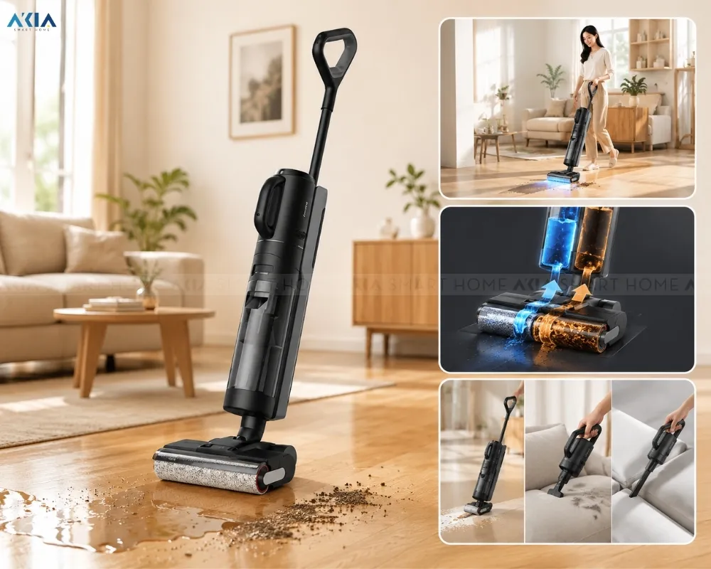 Máy Hút Bụi Lau Nhà Cầm Tay Đa Năng Dreame H12 Dual 18 Máy Hút Bụi Lau Nhà Cầm Tay Đa Năng Dreame H12 Dual - Akia Smart Home