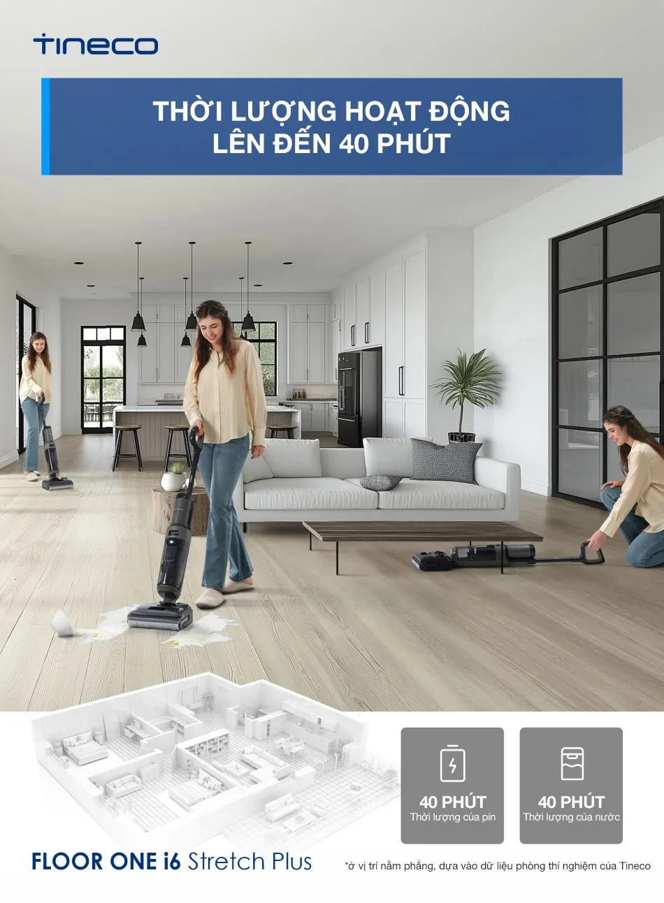 Máy Hút Bụi Lau Sàn Khô Ướt Tineco Floor One I6 Stretch Plus 13 Máy Hút Bụi Lau Sàn Khô Ướt Tineco Floor One I6 Stretch Plus - Akia Smart Home