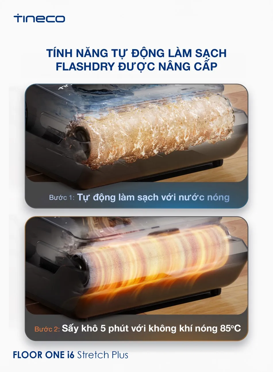 Máy Hút Bụi Lau Sàn Khô Ướt Tineco Floor One I6 Stretch Plus 11 Máy Hút Bụi Lau Sàn Khô Ướt Tineco Floor One I6 Stretch Plus - Akia Smart Home