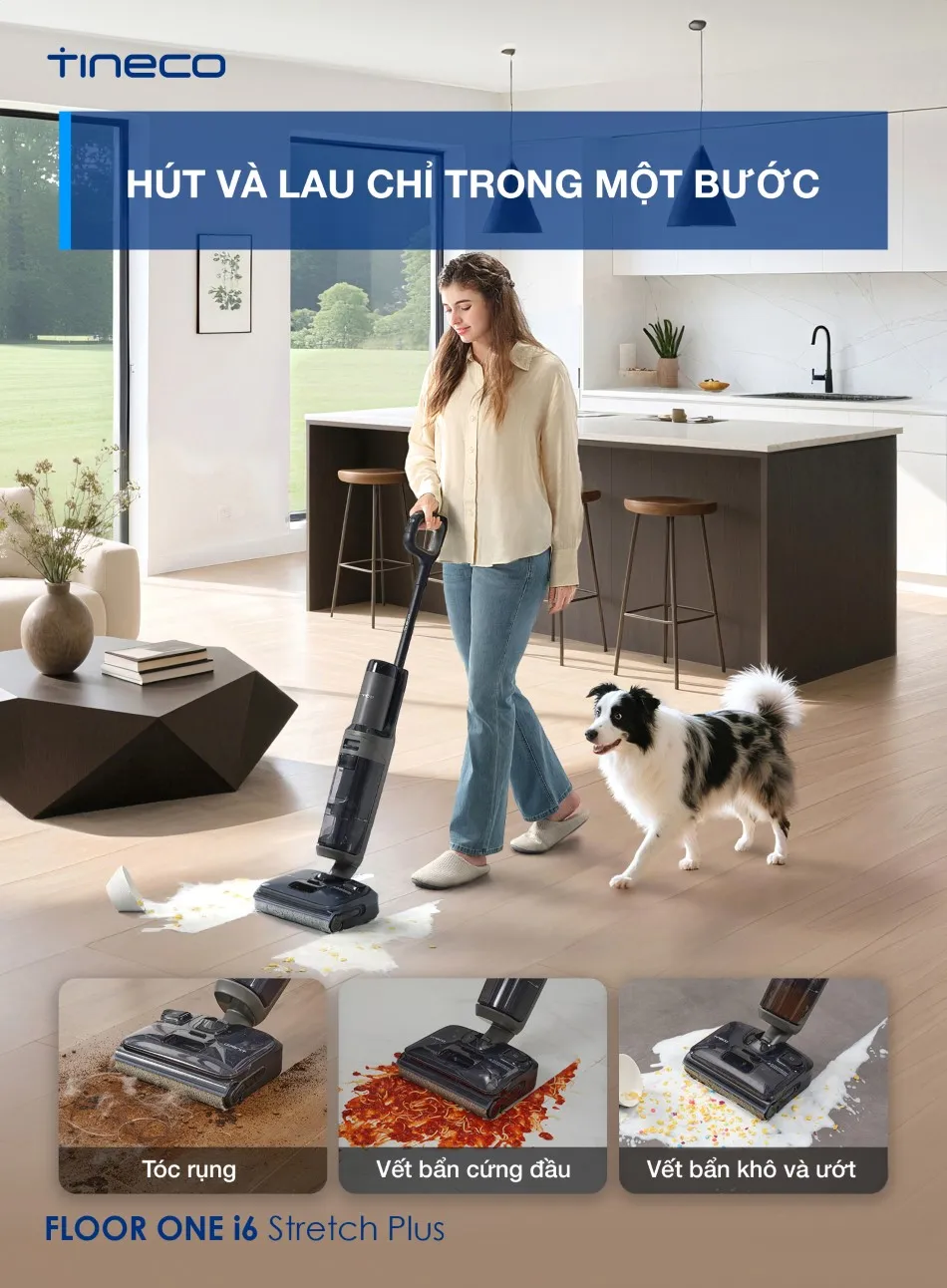 Máy Hút Bụi Lau Sàn Khô Ướt Tineco Floor One I6 Stretch Plus 8 Máy Hút Bụi Lau Sàn Khô Ướt Tineco Floor One I6 Stretch Plus - Akia Smart Home