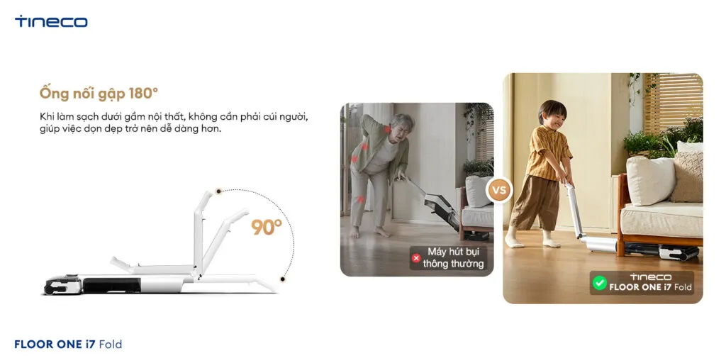 Máy Hút Bụi Lau Sàn Khô Ướt Tineco Floor One I7 Fold 17 Máy Hút Bụi Lau Sàn Khô Ướt Tineco Floor One I7 Fold - Akia Smart Home