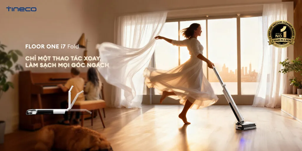 Máy Hút Bụi Lau Sàn Khô Ướt Tineco Floor One I7 Fold 12 Máy Hút Bụi Lau Sàn Khô Ướt Tineco Floor One I7 Fold - Akia Smart Home