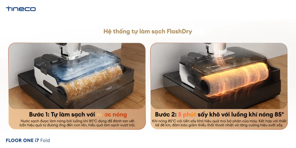 Máy Hút Bụi Lau Sàn Khô Ướt Tineco Floor One I7 Fold 15 Máy Hút Bụi Lau Sàn Khô Ướt Tineco Floor One I7 Fold - Akia Smart Home