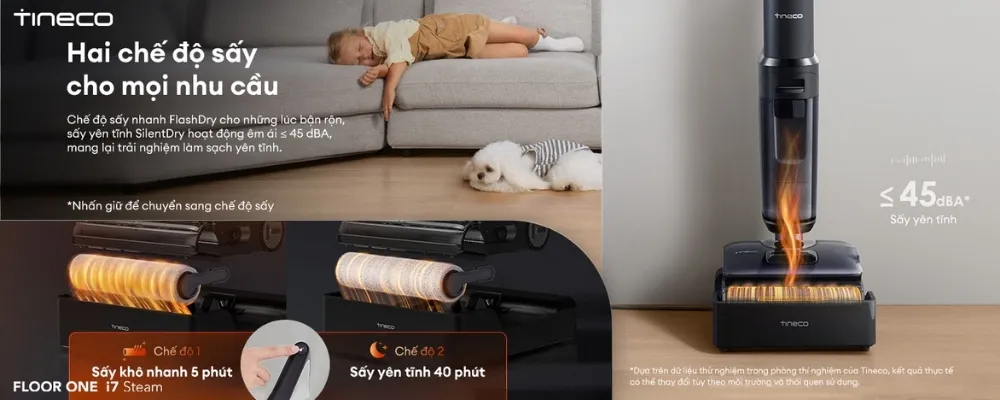 Máy Hút Bụi Lau Sàn Khô Ướt Tineco Floor One I7 Steam 16 Máy Hút Bụi Lau Sàn Khô Ướt Tineco Floor One I7 Steam - Akia Smart Home