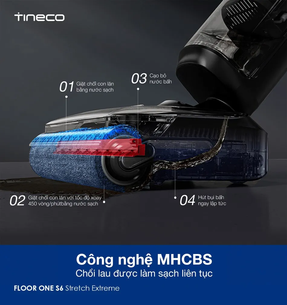 Máy Hút Bụi Lau Sàn Khô Ướt Tineco Floor One S6 Stretch Extreme 10 Máy Hút Bụi Lau Sàn Khô Ướt Tineco Floor One S6 Stretch Extreme - Akia Smart Home
