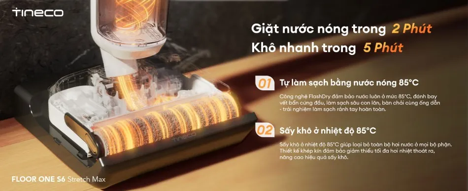 Máy Hút Bụi Lau Sàn Khô Ướt Tineco Floor One S6 Stretch Max 10 Máy Hút Bụi Lau Sàn Khô Ướt Tineco Floor One S6 Stretch Max - Akia Smart Home
