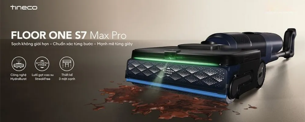 Máy Hút Bụi Lau Sàn Khô Ướt Tineco Floor One S7 Max Pro 9 Máy Hút Bụi Lau Sàn Khô Ướt Tineco Floor One S7 Max Pro - Akia Smart Home