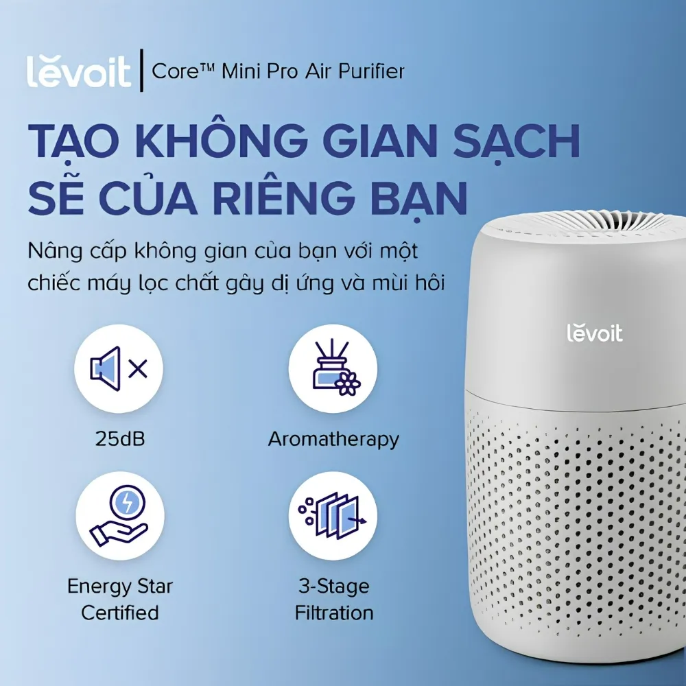 Máy Lọc Không Khí Levoit Core Mini Pro 11 Máy Lọc Không Khí Levoit Core Mini Pro - Akia Smart Home