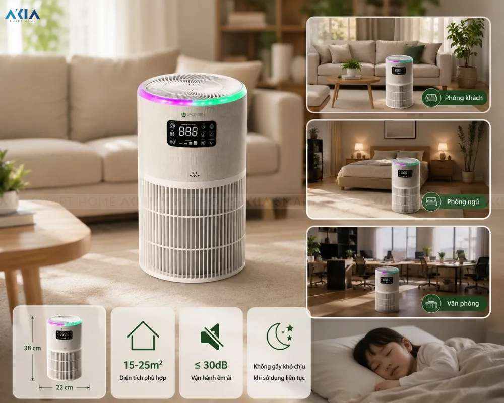 Máy Lọc Không Khí Uvgreen Ka400 10 Máy Lọc Không Khí Uvgreen Ka400 - Akia Smart Home