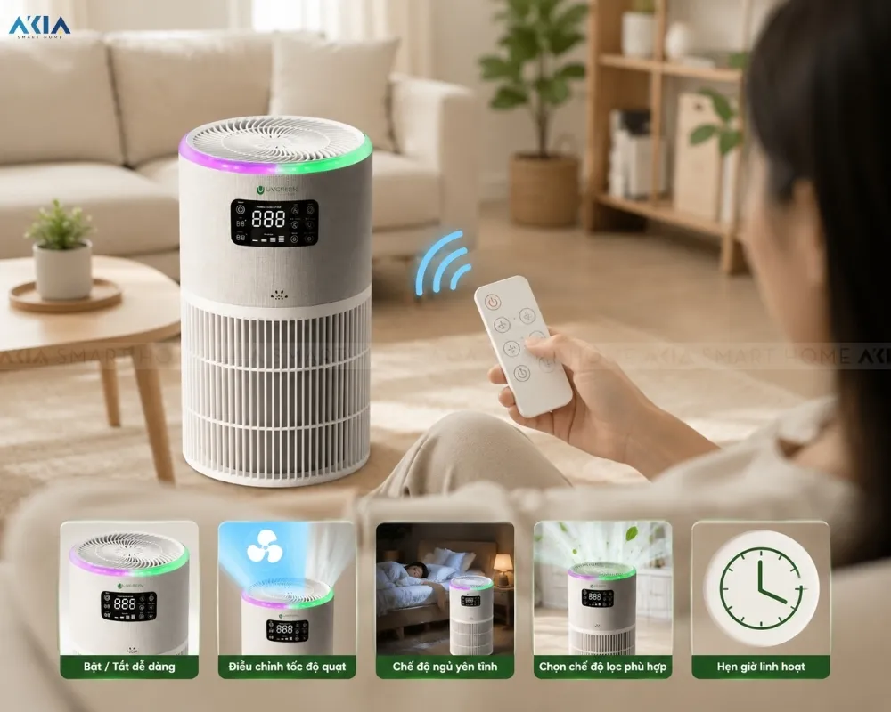 Máy Lọc Không Khí Uvgreen Ka400 9 Máy Lọc Không Khí Uvgreen Ka400 - Akia Smart Home