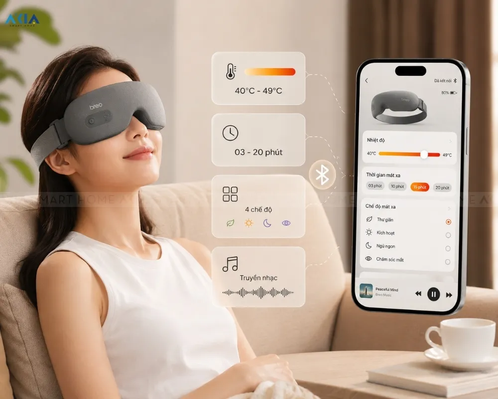 Máy Massage Mắt Breo Iseem 8 Máy Massage Mắt Breo Iseem - Akia Smart Home