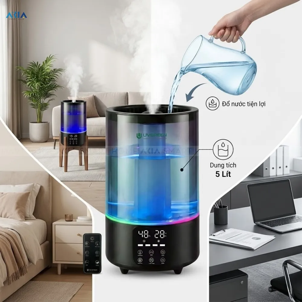 Máy Tạo Ẩm Uvgreen Kh200Eb 8 Máy Tạo Ẩm Uvgreen Kh200Eb - Akia Smart Home