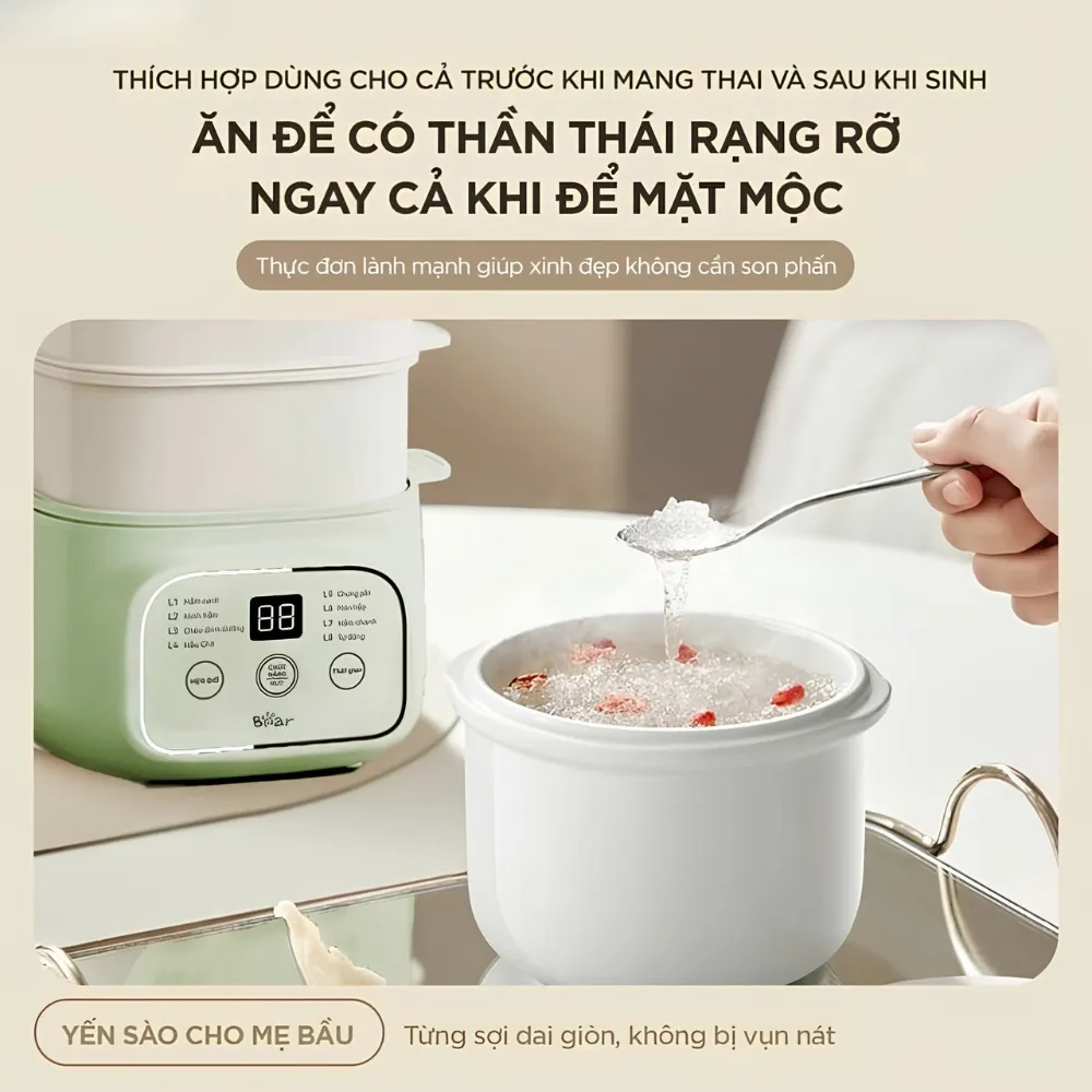 Nồi Nấu Chậm 0.8L Bear Est-085Dh 28 Nồi Nấu Chậm 0.8L Bear Est-085Dh - Akia Smart Home