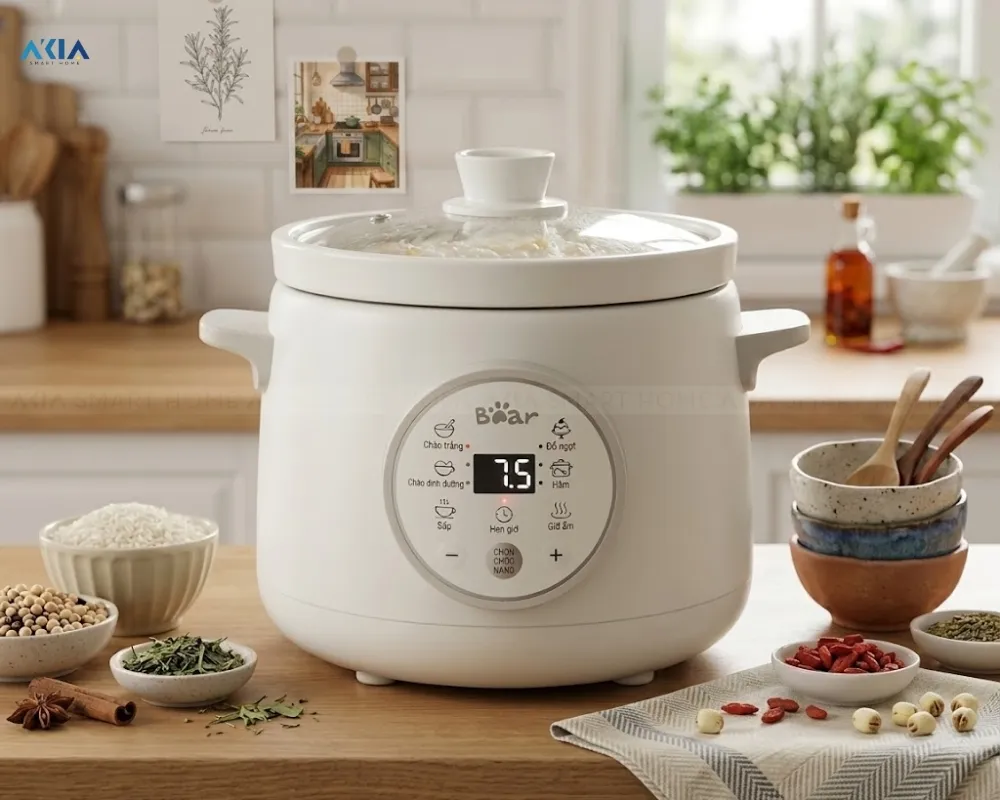 Nồi Nấu Chậm 1.5L Bear Sb-Nnc15 10 Nồi Nấu Chậm 1.5L Bear Sb-Nnc15 - Akia Smart Home