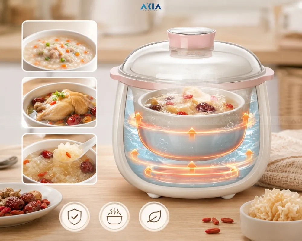 Nồi Nấu Chậm Bear Sube001 0.8L 20 Nồi Nấu Chậm Bear Sube001 0.8L - Akia Smart Home